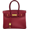 エルメス HERMES バーキン30 D刻印 ルージュグレナ ゴールド金具 エプソン レディース ハンドバッグ