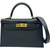 エルメス HERMES ミニケリー2 G刻印 ブラック ゴールド金具 エプソン レディース ハンドバッグ
