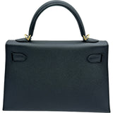エルメス HERMES ミニケリー2 G刻印 ブラック ゴールド金具 エプソン レディース ハンドバッグ