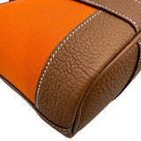 エルメス HERMES ネオガーデン23 G刻印 フー/ゴールド トワル/ネゴンダ ユニセックス ハンドバッグ