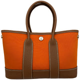 エルメス HERMES ネオガーデン23 G刻印 フー/ゴールド トワル/ネゴンダ ユニセックス ハンドバッグ