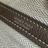 エルメス HERMES ネオガーデン23 G刻印 エトゥープ シルバー金具 トゴ ユニセックス ハンドバッグ