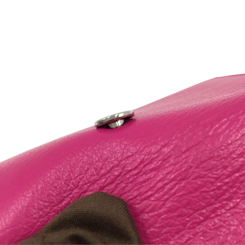 バレンシアガ BALENCIAGA ペーパーミニウォレット 391446 ホットピンク レザー レディース 三つ折り財布