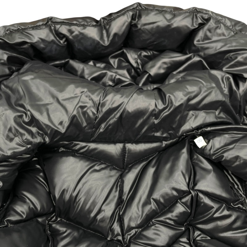 モンクレール MONCLER FULMAR ファーダウンコート 49344 ブラック ナイロン レディース ダウンジャケット