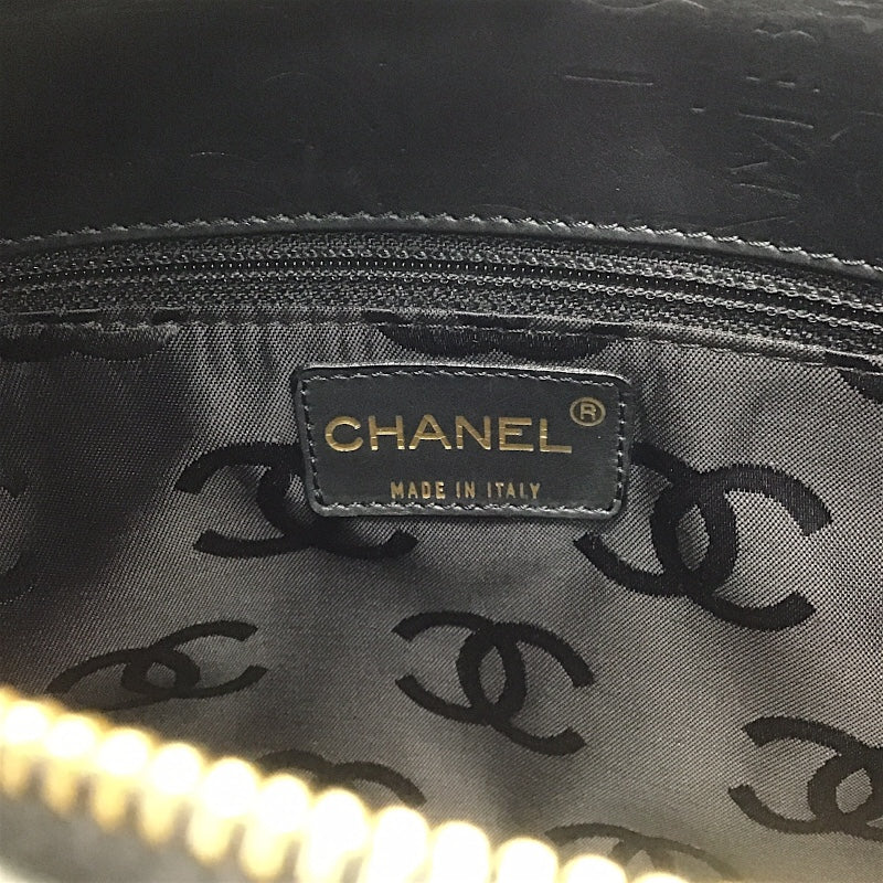 シャネル CHANEL チョコバーワンショルダー 7番台 ブラック×ゴールド金具 カーフ レディース ショルダーバッグ