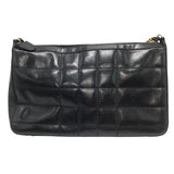 シャネル CHANEL チョコバーワンショルダー 7番台 ブラック×ゴールド金具 カーフ レディース ショルダーバッグ
