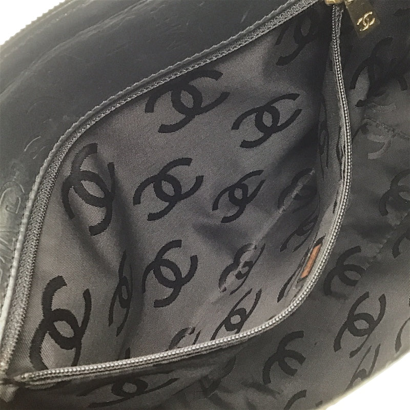 シャネル CHANEL チョコバーワンショルダー 7番台 ブラック×ゴールド金具 カーフ レディース ショルダーバッグ