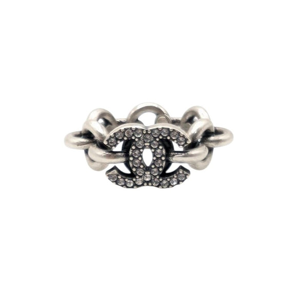 シャネル CHANEL ココマークリング #13 シルバー メタル/ラインストーン アクセサリー