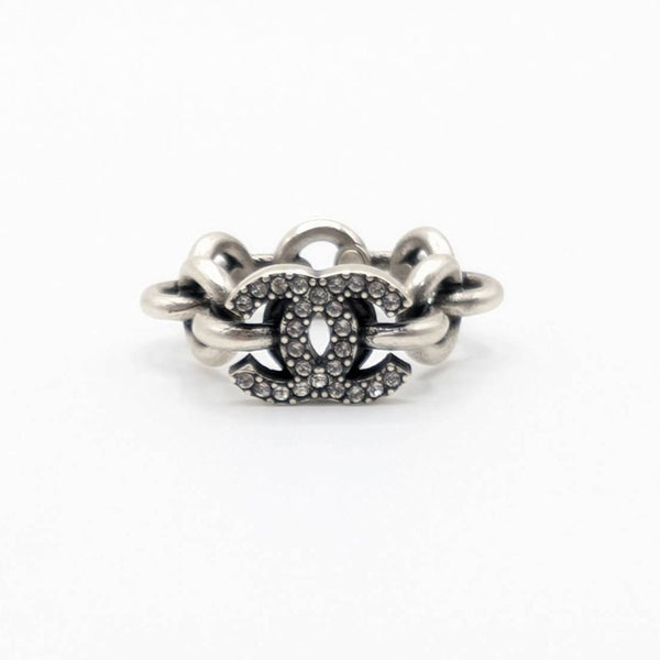 シャネル CHANEL ココマークリング #13 シルバー メタル/ラインストーン アクセサリー