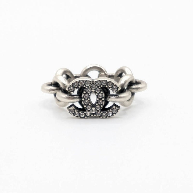 シャネル CHANEL ココマークリング #13 シルバー メタル/ラインストーン アクセサリー