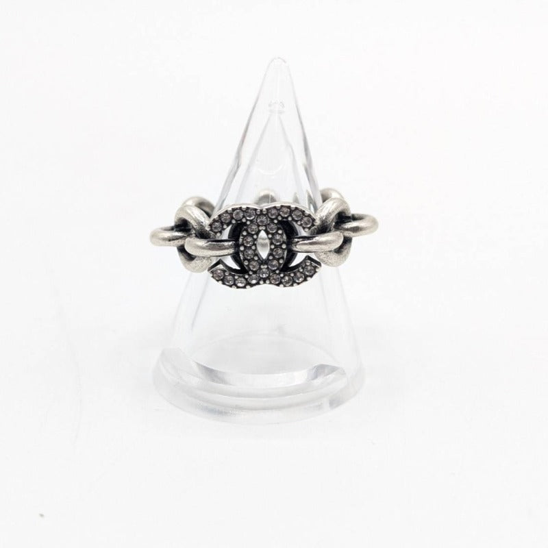 シャネル CHANEL ココマークリング #13 シルバー メタル/ラインストーン アクセサリー