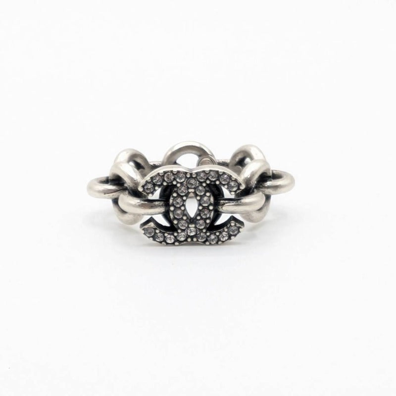 シャネル CHANEL ココマークリング #13 シルバー メタル/ラインストーン アクセサリー