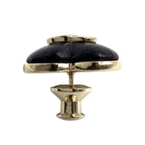 シャネル CHANEL ココマーク ハートブローチ ブラック×ゴールド金具 メタル アクセサリー