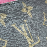 ルイ・ヴィトン LOUIS VUITTON ポルトフォイユ・ルー M67662 ブラウン・フューシャ モノグラムキャンバス レディース 二つ折り財布