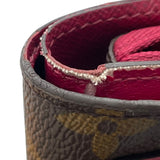 ルイ・ヴィトン LOUIS VUITTON ポルトフォイユ・ルー M67662 ブラウン・フューシャ モノグラムキャンバス レディース 二つ折り財布