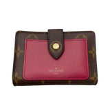 ルイ・ヴィトン LOUIS VUITTON ポルトフォイユ・ルー M67662 ブラウン・フューシャ モノグラムキャンバス レディース 二つ折り財布