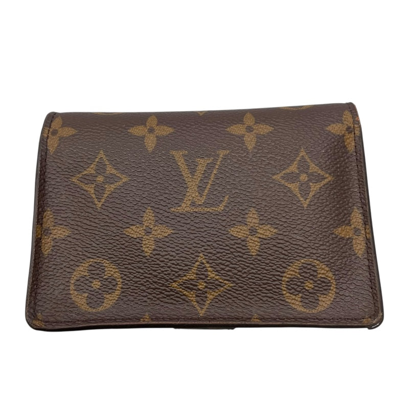 ルイ・ヴィトン LOUIS VUITTON ポルトフォイユ・ルー M67662 ブラウン・フューシャ モノグラムキャンバス レディース 二つ折り財布
