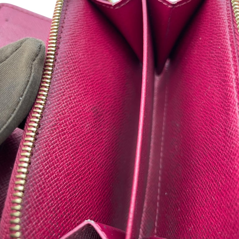 ルイ・ヴィトン LOUIS VUITTON ポルトフォイユ・ルー M67662 ブラウン・フューシャ モノグラムキャンバス レディース 二つ折り財布