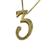 NOMBRE ナンバー「3」ダイヤネックレス K18/D0.15 ダイヤモンド ジュエリー