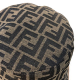 フェンディ FENDI FF総柄バケットハット　サイズM FXQ801 ブラウン コットン ユニセックス その他ファッション雑貨
