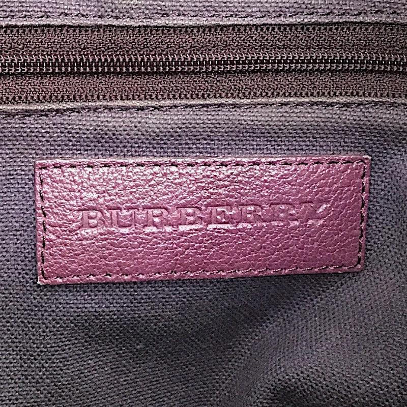 バーバリー BURBERRY バーバリー チェック柄 2WAYハンドバッグ GD PVC レザー レディース ショルダーバッグ