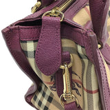 バーバリー BURBERRY バーバリー チェック柄 2WAYハンドバッグ GD PVC レザー レディース ショルダーバッグ