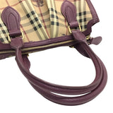 バーバリー BURBERRY バーバリー チェック柄 2WAYハンドバッグ GD PVC レザー レディース ショルダーバッグ