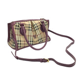 バーバリー BURBERRY バーバリー チェック柄 2WAYハンドバッグ GD PVC レザー レディース ショルダーバッグ