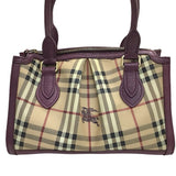 バーバリー BURBERRY バーバリー チェック柄 2WAYハンドバッグ GD PVC レザー レディース ショルダーバッグ