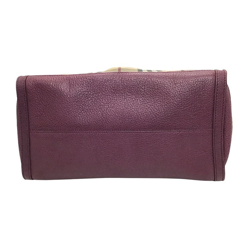 バーバリー BURBERRY バーバリー チェック柄 2WAYハンドバッグ GD PVC レザー レディース ショルダーバッグ
