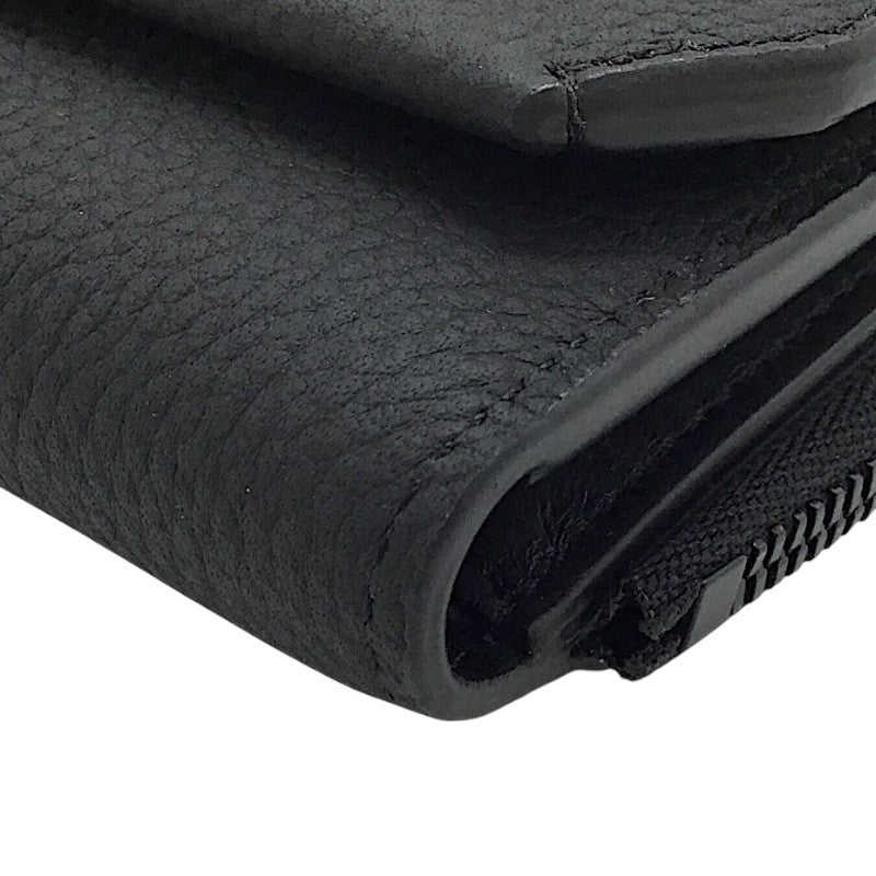 ルイ・ヴィトン LOUIS VUITTON ポルトフォイユ・パイロット アエログラム M81740 ブラック レザー メンズ 三つ折り財布