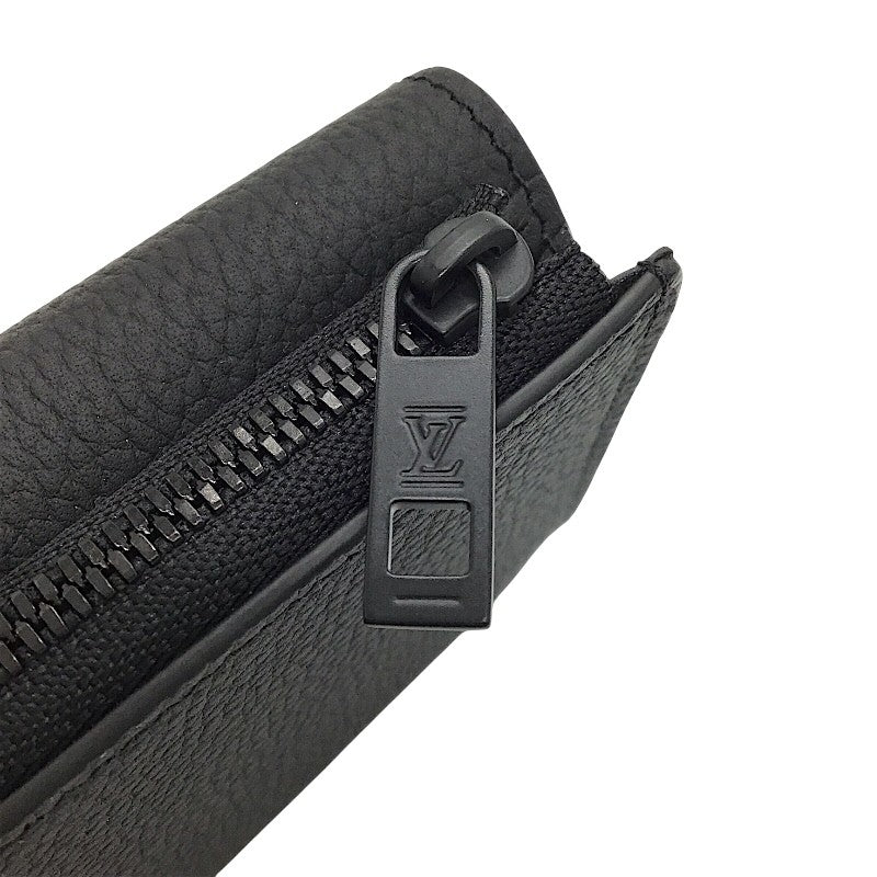 ルイ・ヴィトン LOUIS VUITTON ポルトフォイユ・パイロット アエログラム M81740 ブラック レザー メンズ 三つ折り財布