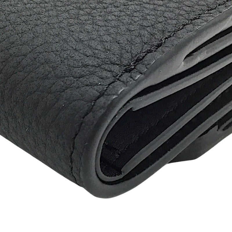 ルイ・ヴィトン LOUIS VUITTON ポルトフォイユ・パイロット アエログラム M81740 ブラック レザー メンズ 三つ折り財布