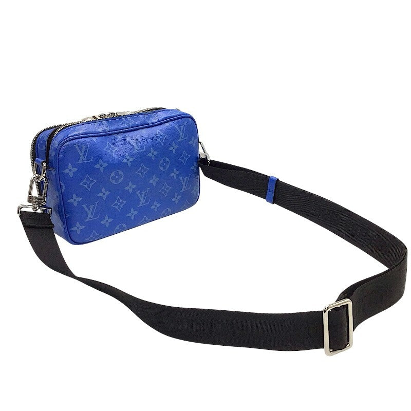 ルイ・ヴィトン LOUIS VUITTON アルファ・メッセンジャー モノグラム M31016 ブルー×SV金具 PVC メンズ ショルダーバッグ