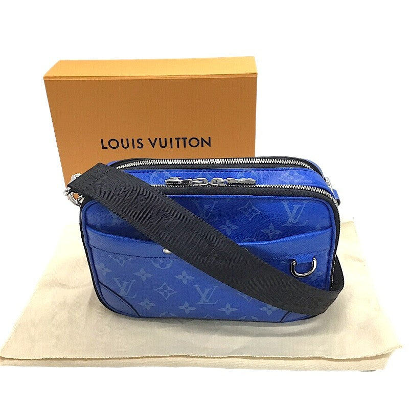 ルイ・ヴィトン LOUIS VUITTON アルファ・メッセンジャー モノグラム M31016 ブルー×SV金具 PVC メンズ ショルダーバッグ