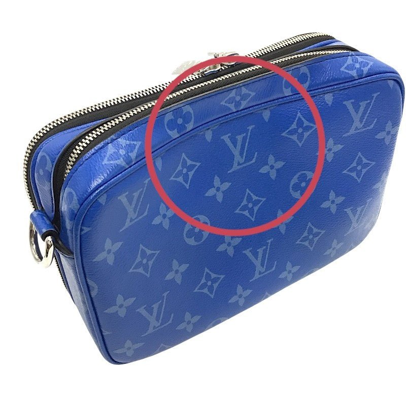 ルイ・ヴィトン LOUIS VUITTON アルファ・メッセンジャー モノグラム M31016 ブルー×SV金具 PVC メンズ ショルダーバッグ