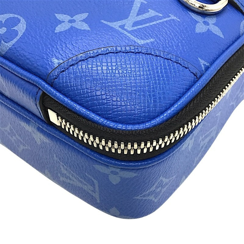 ルイ・ヴィトン LOUIS VUITTON アルファ・メッセンジャー モノグラム M31016 ブルー×SV金具 PVC メンズ ショルダーバッグ