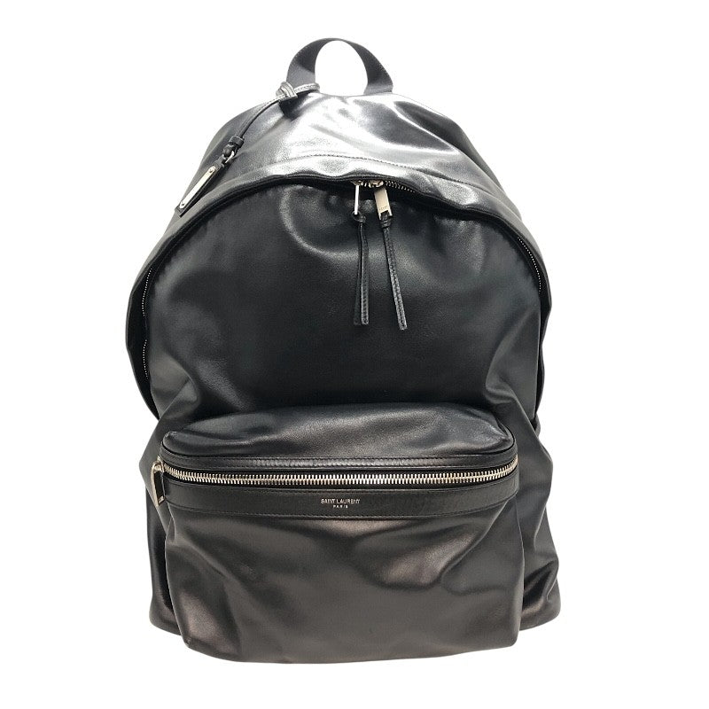 サンローラン SAINT LAURENT シティバックパック リュックサック 534967 ブラック×SV金具 ナイロンキャンバス/レザー メンズ リュック・デイパック