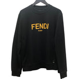 フェンディ FENDI フロックロゴ 長袖スウェットシャツ FY0178 ブラック コットン メンズ スウェット