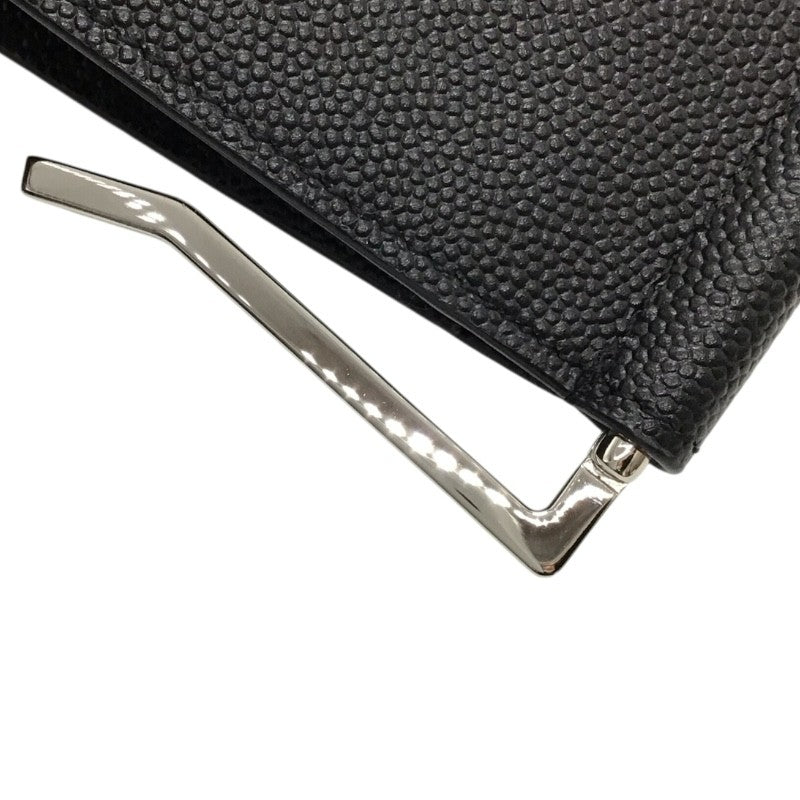 サンローラン SAINT LAURENT マネークリップ ブラック×SV金具 レザー メンズ マネークリップ
