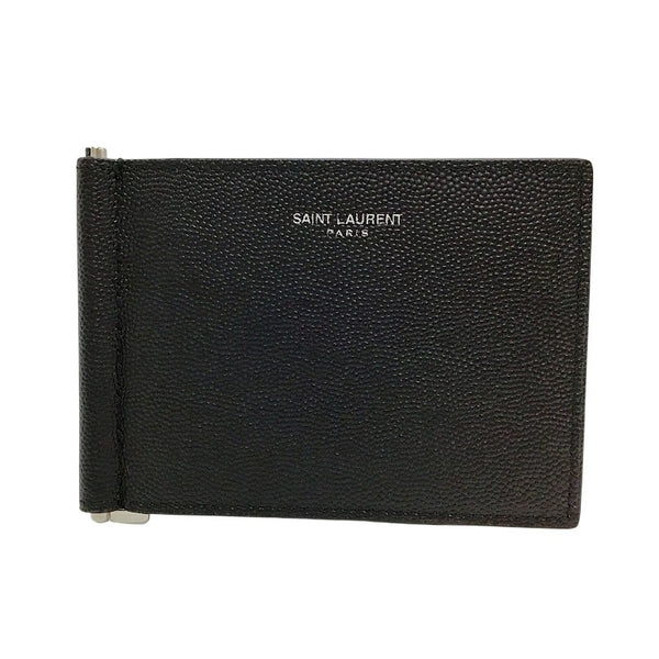 f.f　SAINT LAURENT マネークリップ サンローラン SAINT LAURENT マネークリップ ブラック×SV金具