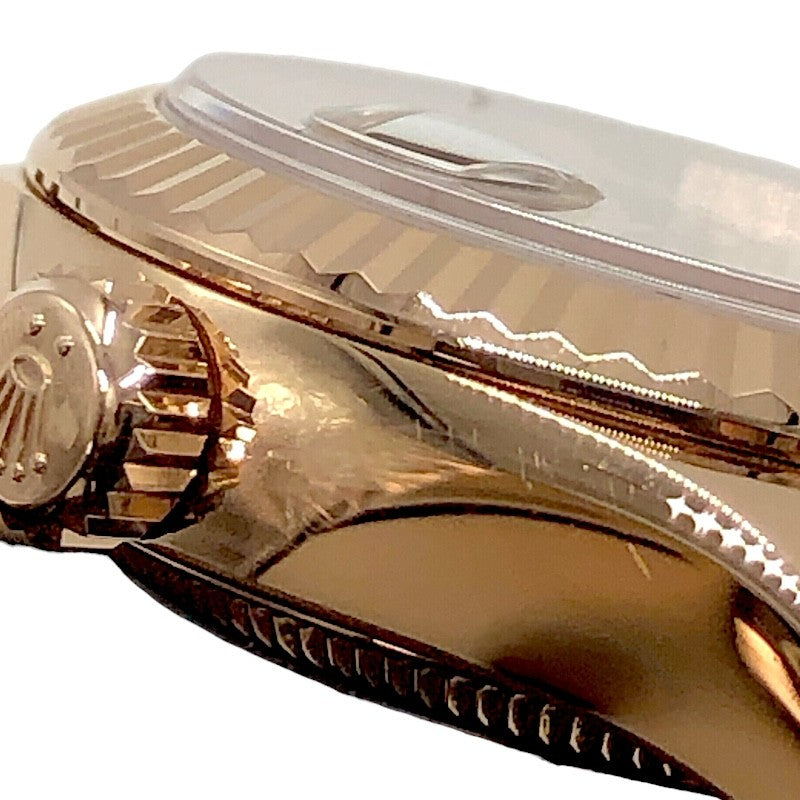 ロレックス ROLEX デイトジャスト28 279175G チョコ×PG K18PG 自動巻き レディース 腕時計