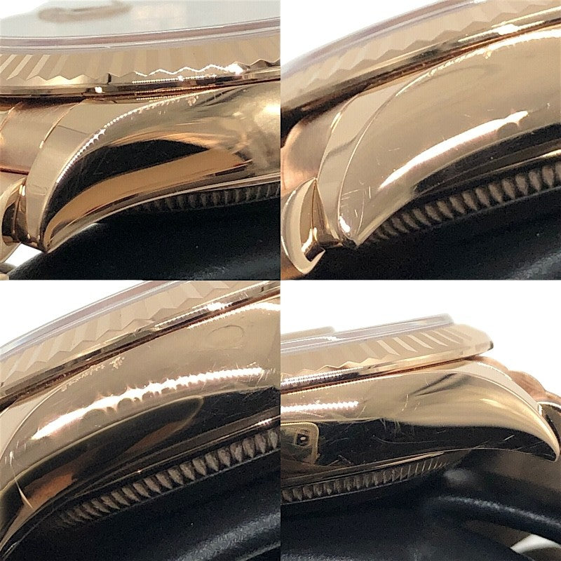 ロレックス ROLEX デイトジャスト28 279175G チョコ×PG K18PG 自動巻き レディース 腕時計