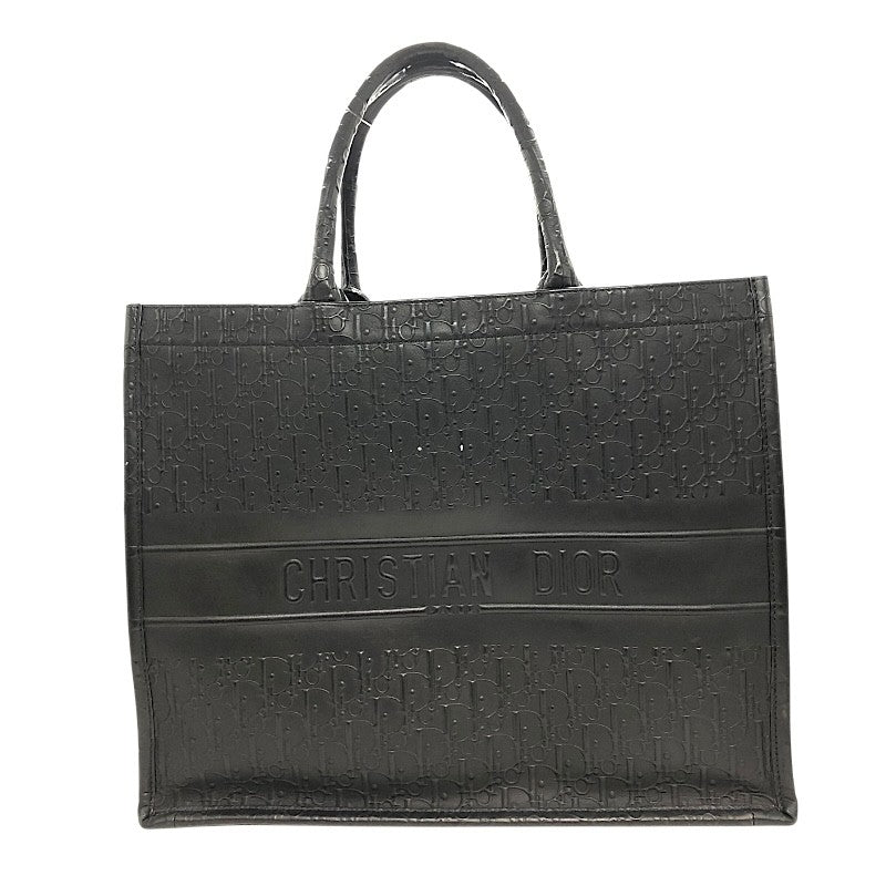 クリスチャン・ディオール Christian Dior ブックトート ラージ ブラック レザー レディース トートバッグ