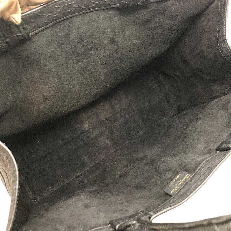 クリスチャン・ディオール Christian Dior ブックトート ラージ ブラック レザー レディース トートバッグ