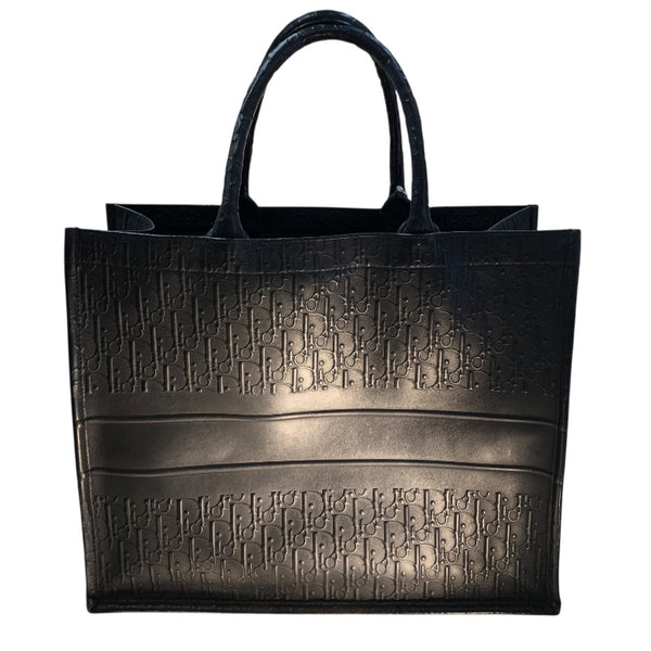 クリスチャン・ディオール Christian Dior ブックトート ラージ ブラック レザー レディース トートバッグ