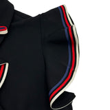 グッチ GUCCI フリルノースリーブジップアップワンピース 467507 ブラック レーヨン レディース ワンピース