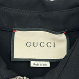 グッチ GUCCI フリルノースリーブジップアップワンピース 467507 ブラック レーヨン レディース ワンピース