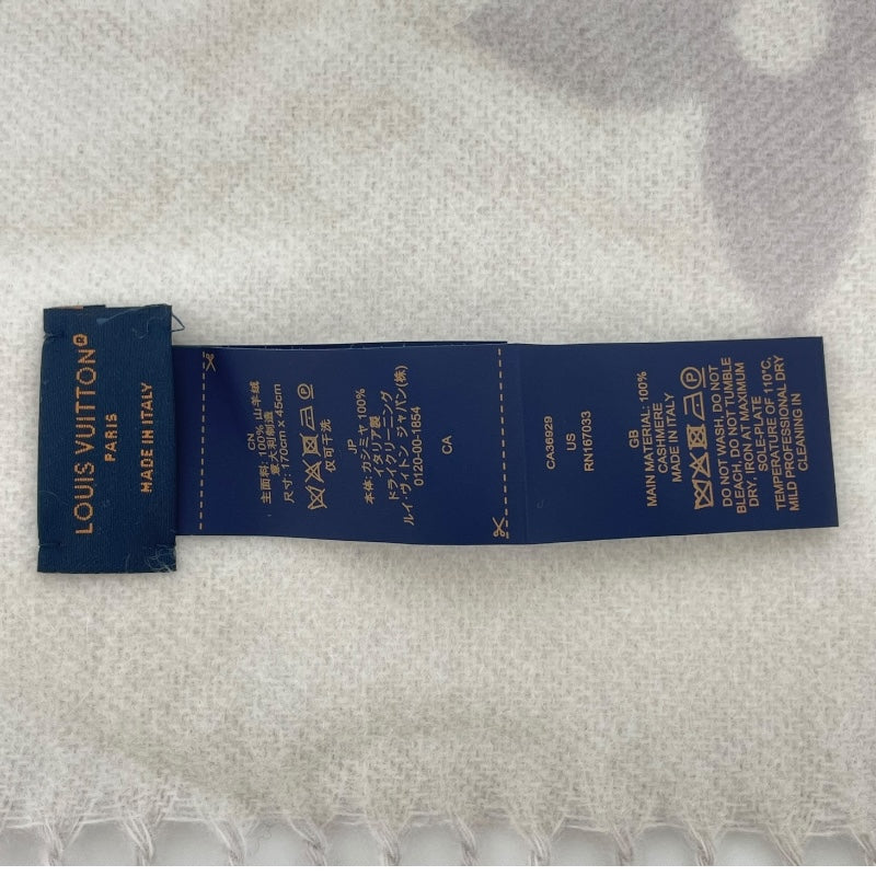 ルイ・ヴィトン LOUIS VUITTON マフラー･レイキャビック M78909 グレージュ カシミヤ レディース マフラー