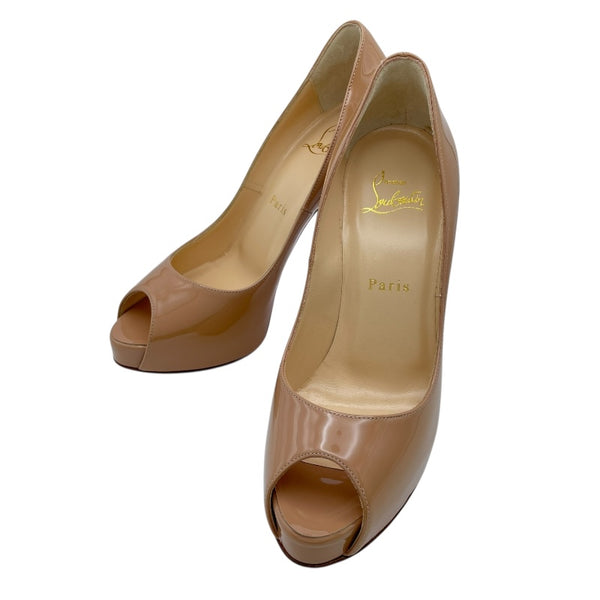 クリスチャン・ルブタン Christian louboutin オープントゥヒールパンプス 1150600 ベージュ レディース パンプス